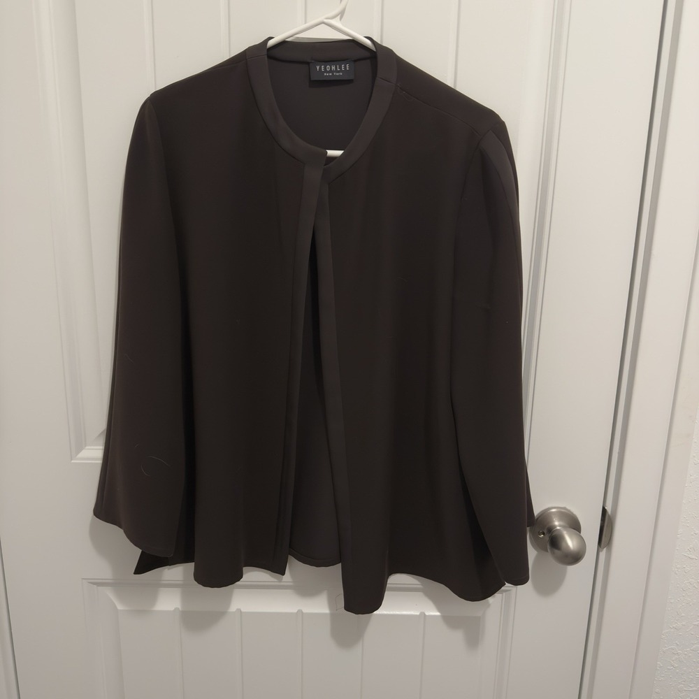 Yeohlee Women's Brown‎ Classic Open Blazer See Measurements
